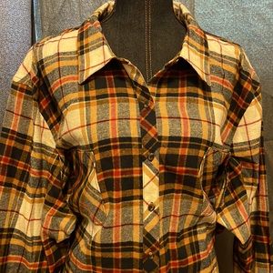 🌞 Natural Reflections plaid women’s button down shirts